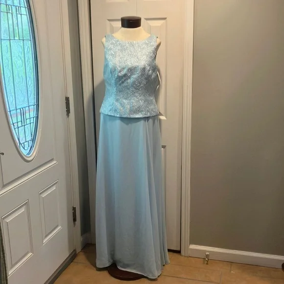 David's Bridal | Dresses | Davids Bridal Womens Celery Chiffon Sequined Top  Formal Dress Sz Style F21582 | Poshmark